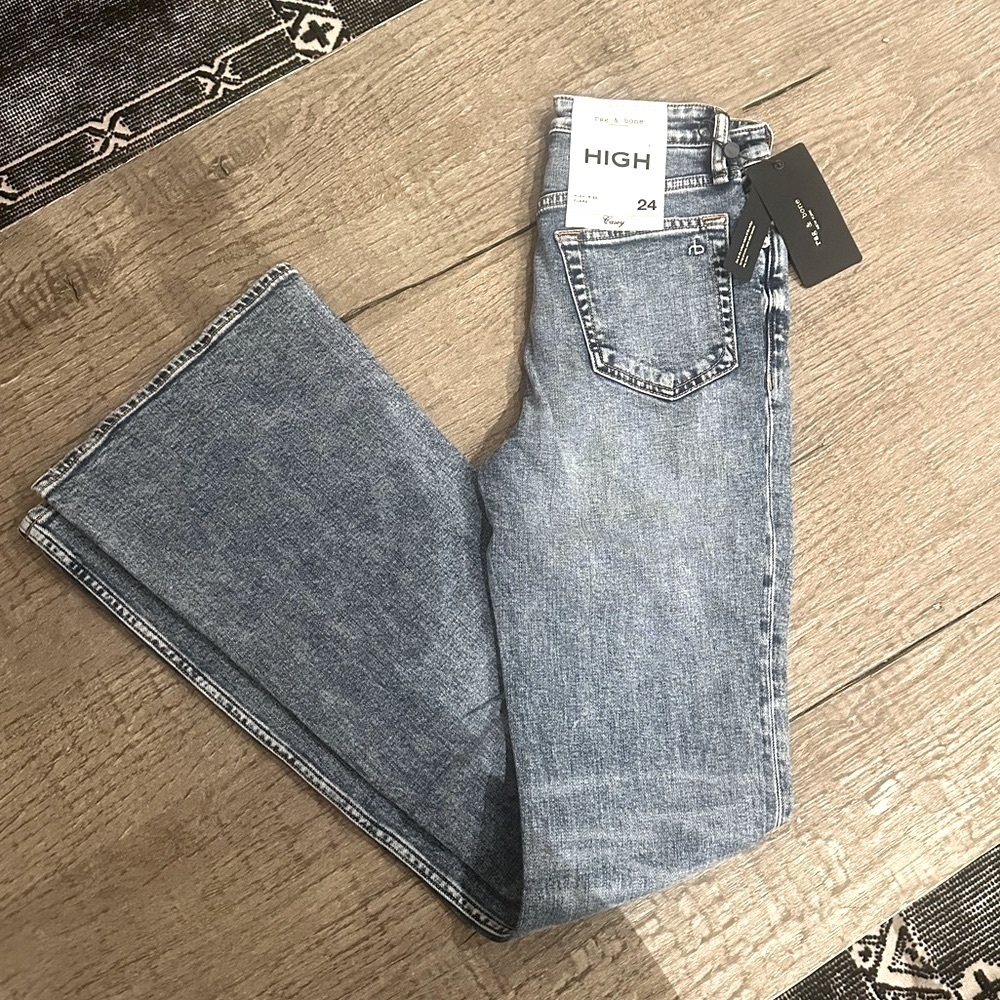 Rag & Bone Casey High Rise Flare Jeans in Norwalk. - Picture 6 of 10